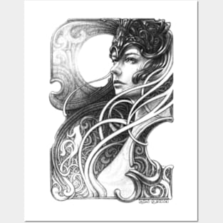 Aspiration - Art Nouveau Fantasy Portrait Posters and Art